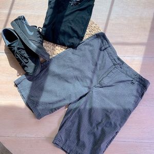 Vans pinstripe shorts w hidden side pocket